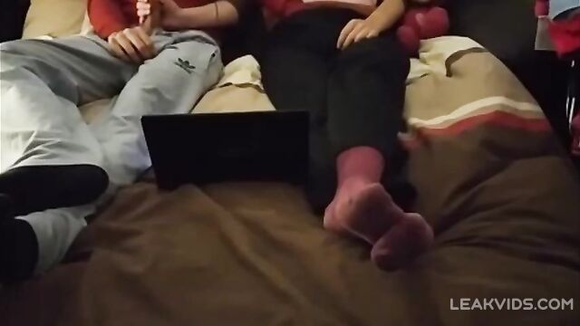 Brother sneaks into cute little sister's room for anal sex