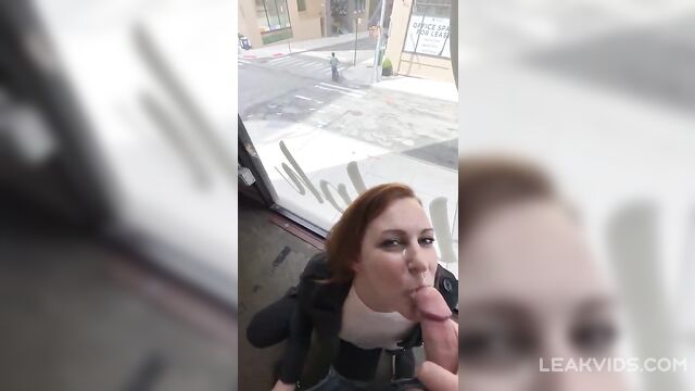 Sister Dared to give a blowjob to her brother and Walk around With Semen on Her Face in Public - 4 image