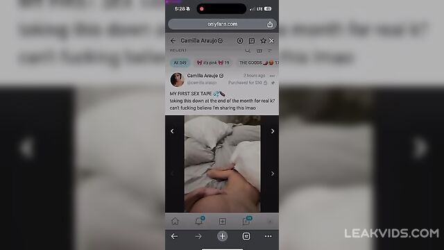 Youtube celebrity Camilla Araujo's First Leaked Sex Tape - 1 image