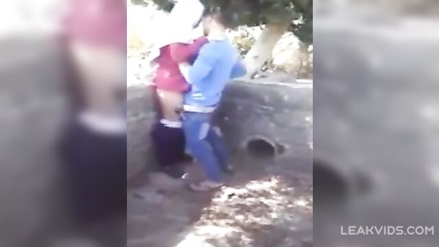 Muslim sister was caught fucking her brother in public - 1 image