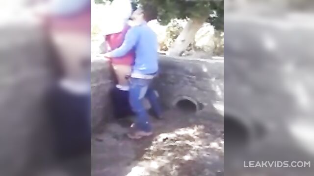 Muslim sister was caught fucking her brother in public - 2 image