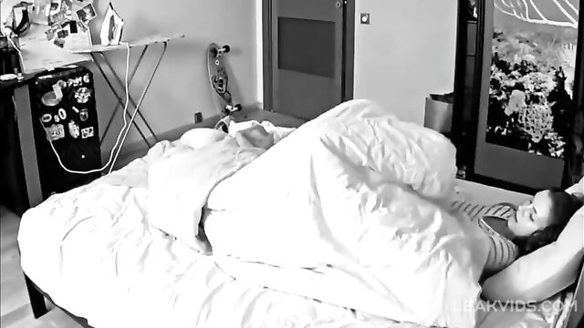 Horny Mom Watching Porn and Masturbating Solo and was Caught on Hidden Cam her Son - 1 image