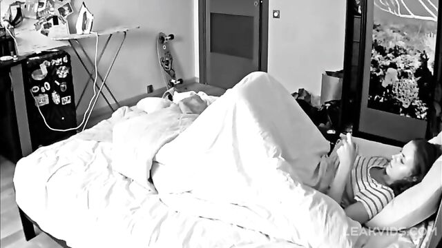 Horny Mom Watching Porn and Masturbating Solo and was Caught on Hidden Cam her Son