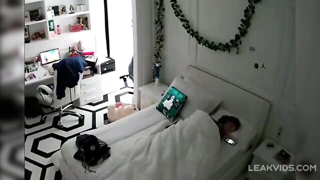 Pretty mommy caught masturbating to porn and Caught on hidden camera! - 1 image