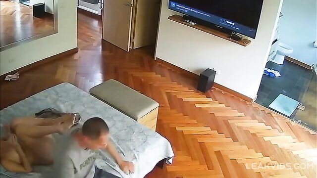 Latina Daughter Masturbates In Front Of Her Father On Hidden Camera - 1 image