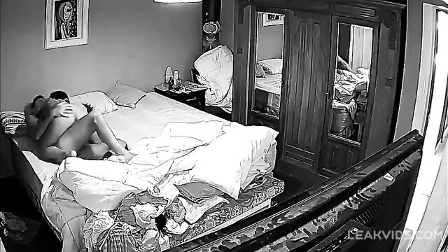 Hispanic Brother And Sister Fuck In Their Mother's Bed On Ip Cam - 3 image