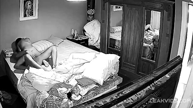 Hispanic Brother And Sister Fuck In Their Mother's Bed On Ip Cam - 5 image