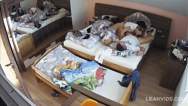 European Blonde Sister Fucks Brother To Orgasm On Ip Cam - 3 image