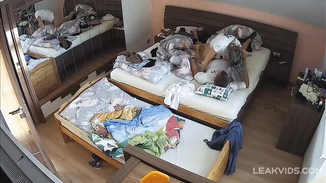 European Blonde Sister Fucks Brother To Orgasm On Ip Cam - 5 image