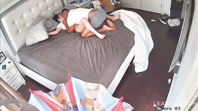 Chubby Latina Sister Fucks Brother To Orgasm on IP cam - 2 image