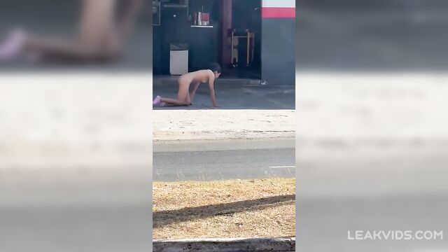 Brazilian Whore Caught Walking on All Fours After Consuming Substances - 1 image