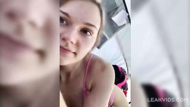 Sexy Sister Sucks Brother's Cock During Family Trip