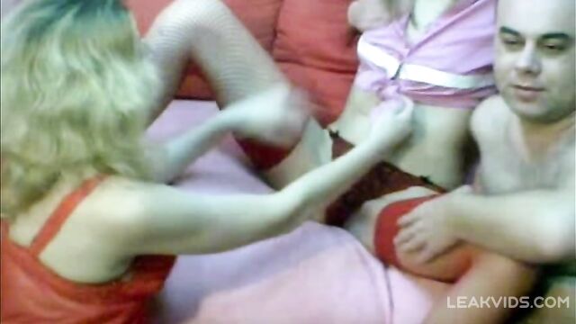 Mother, Daughter And Father Are Fucking For Their Fans On Webcam - 2 image