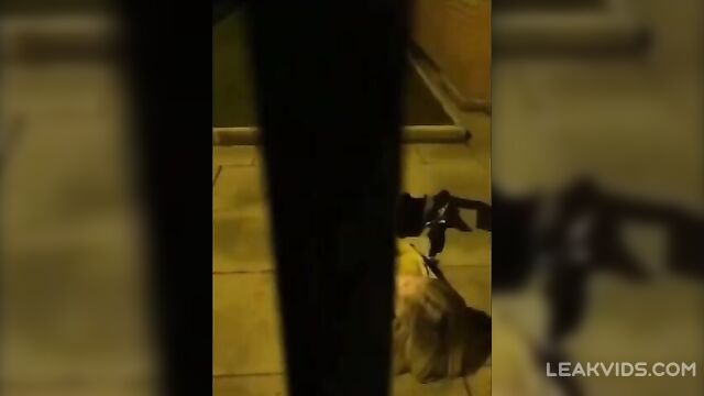 Two Drunk Couple Caught Pussy Licking And Having Hard Sex In The Streets At Night - 1 image