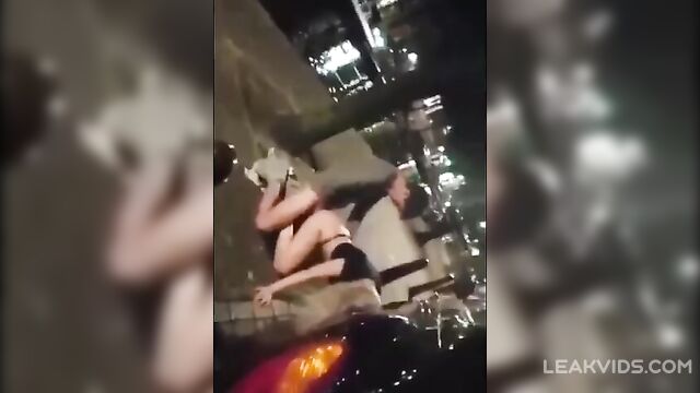 Two Drunk Couple Caught Pussy Licking And Having Hard Sex In The Streets At Night - 3 image