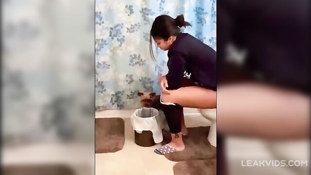 Drunk Sister with Bubble Butt Falls Off Toilet - 3 image