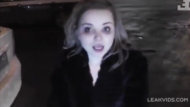 Russian Drunken Whore Shows Her Tits To Policemen In Public