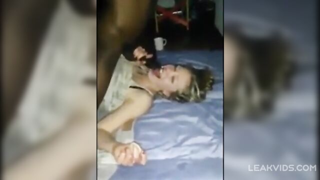 Stoned Dutch Girl Gives A Sloppy Blowjob And Then Lets A Black Guy Fuck Her Without A Condom - 2 image