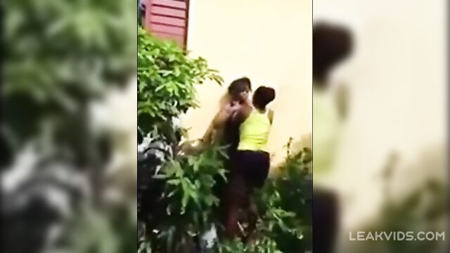 Black Lady Fights with Neighbor Naked - 1 image