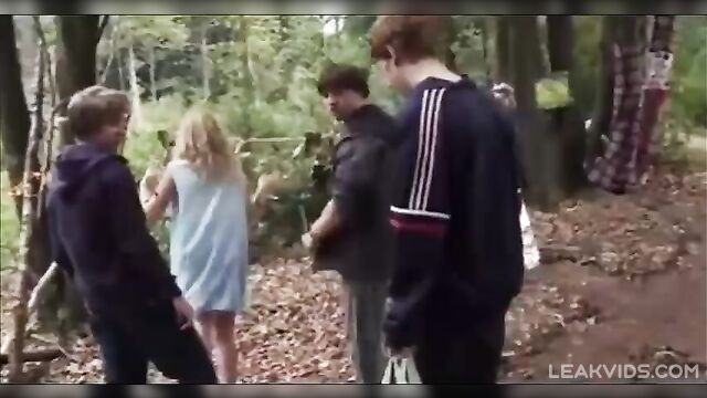 Friends fuck a mentally retarded girl