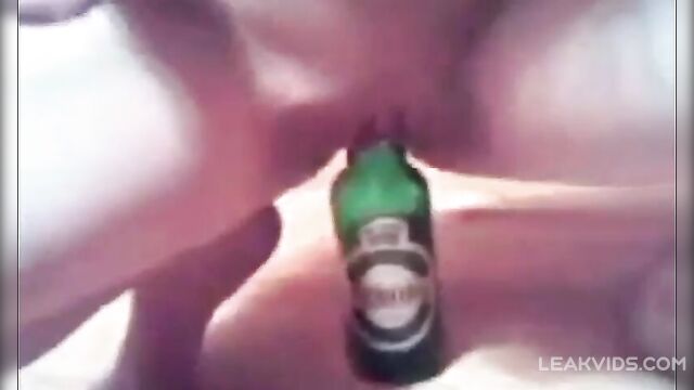 Drugged Sister Fucks Her Pussy With A Bottle