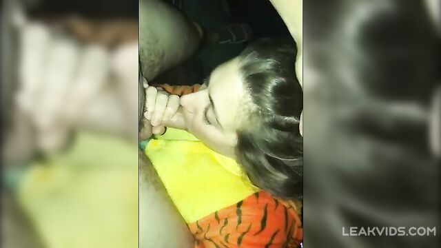 Retarded Sister Gives Her Brother Blowjob - 1 image