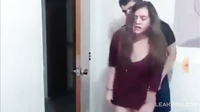 Horny Brother Tries To Fuck A Cute Teen Sister With Hairy Pussy - 1 image