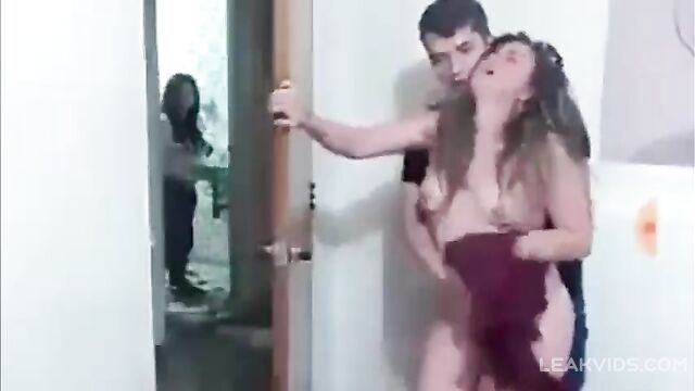 Horny Brother Tries To Fuck A Cute Teen Sister With Hairy Pussy - 5 image