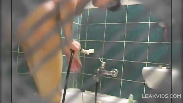 Son Spying On His Cute Mom In The Bathroom - 5 image