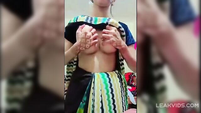 Pretty Paki Sister In Saree Shows Off Her Perfect Boobs And Pussy To Her Brother - 4 image